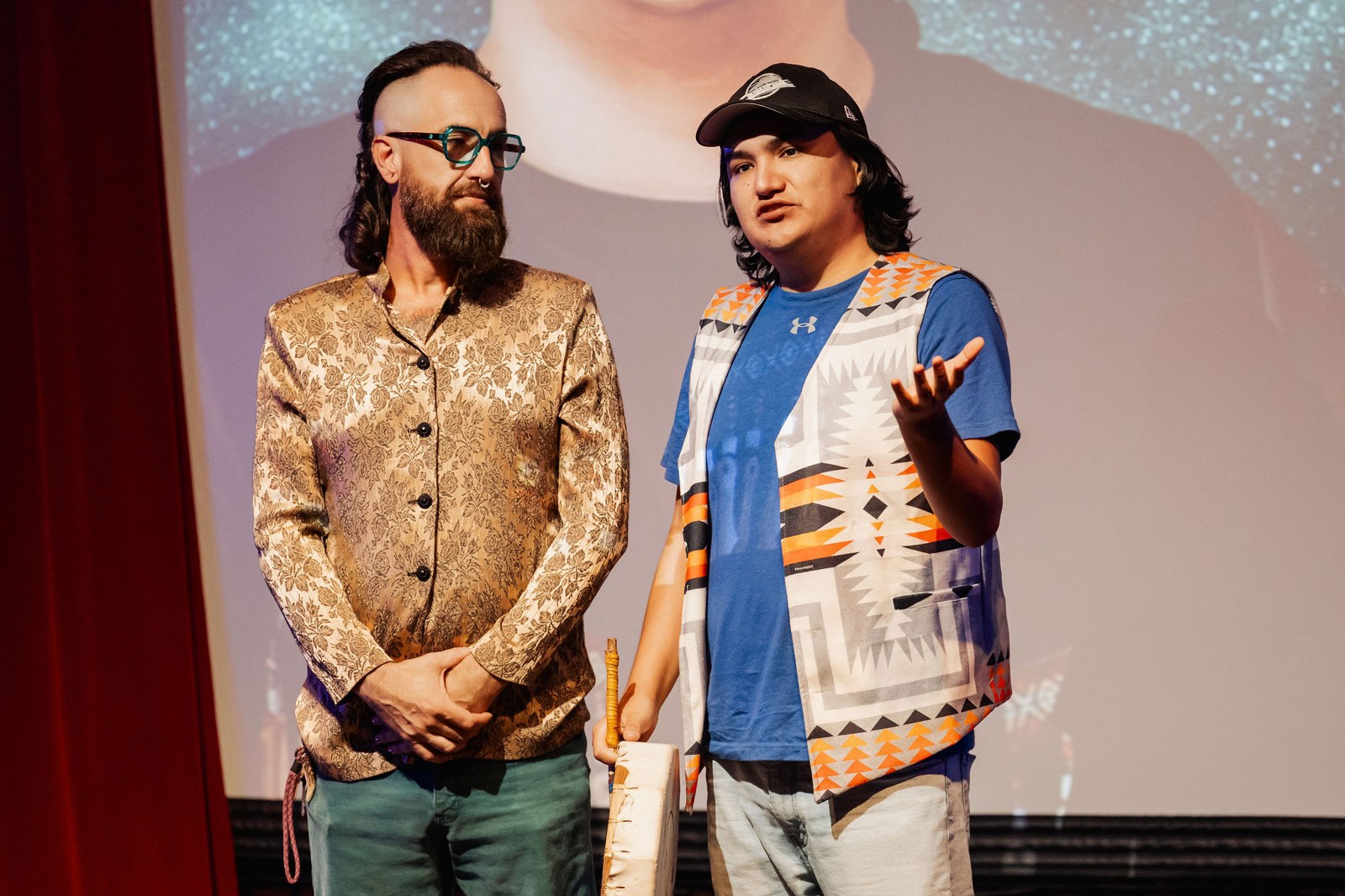 Kris Krug and Jonny Williams speaking together on stage